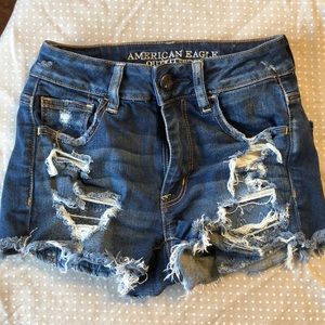American Eagle Outfitters Destroyed Hi Rise Short